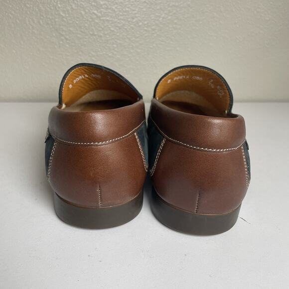 Mephisto Cool-Air Baduard Men 7.5 Blac Brown Leather Slip-On Loafers Dress Shoes main image 6
